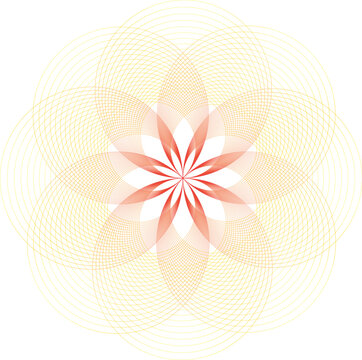 Abstract Sacred Geometry Mandala Pattern with Neon Circular Lines | Futuristic Geometric AI Digital Art