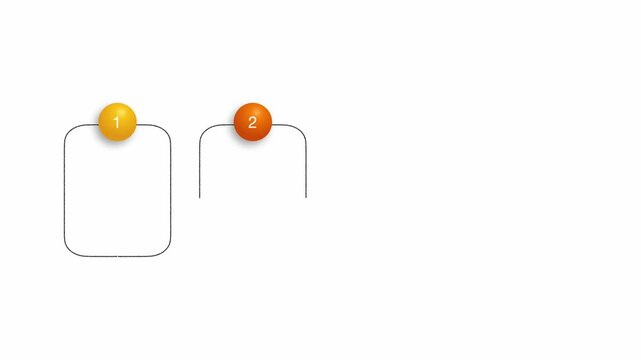 animated video of business plan infographic 4 and 8 steps template, rectangle shape for strategic planning, business presentations and reports