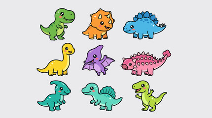 Cute kawaii dinosaur collection © Lukas