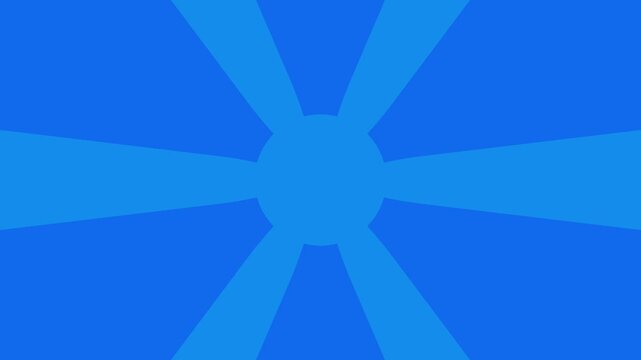 Blue radial burst animation background with dynamic light rays expanding from center. Abstract motion graphic loop for intros and promotion