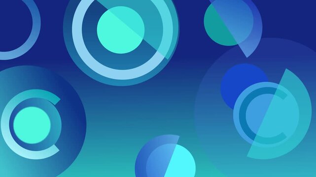 Abstract circular geometric composition with gradient background animation