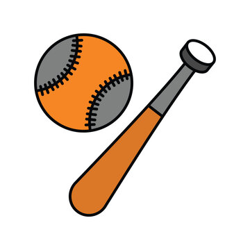 Baseball  icon with white background vector stock illustration