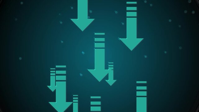 Downward arrows radial background animation