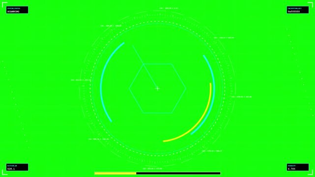 Digital network connectivity concept with futuristic interface on green screen