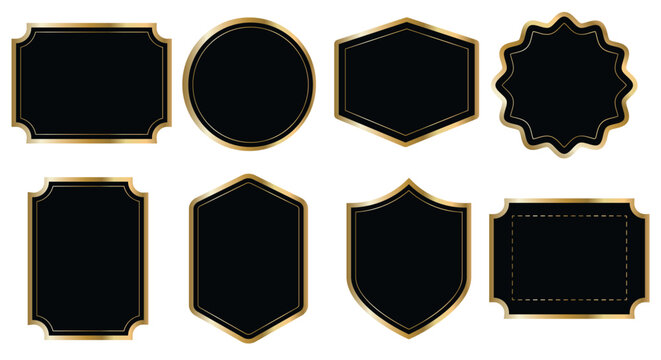 Blank Black Gold Badge Collection