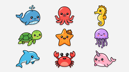 Cute sea creatures collection © Golden