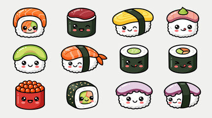 Cute sushi characters collection © Verilux