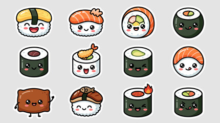 Cute sushi characters collection © Verilux