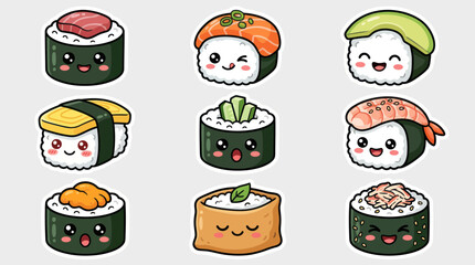 Cute sushi characters collection © Verilux