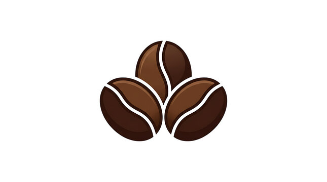 Three coffee beans icon design
