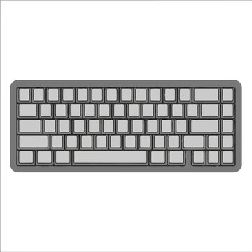 Computer keyboard input device closeup.