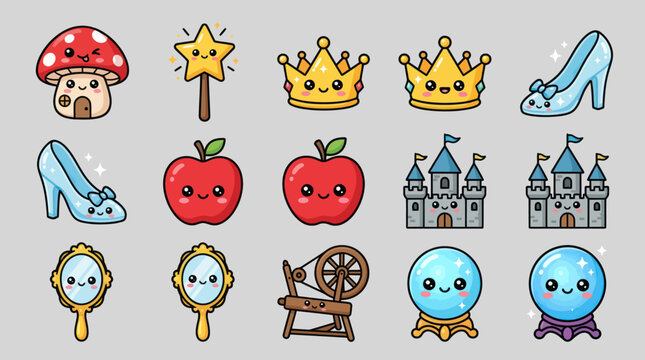 Fairytale icon set