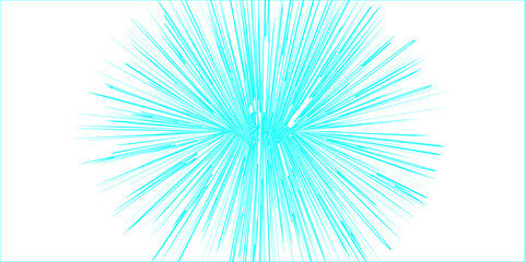 Obraz premium Abstract aqua cyan sunburst rays background with radiant light burst pattern for modern creative design projects