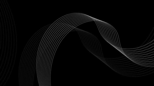 Flowing dotted wave line gradient background animation