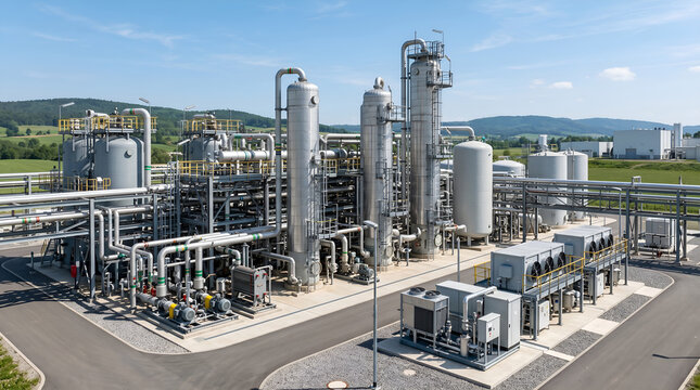 Industrial carbon reduction infrastructure supporting climate action, net zero initiatives and sustainable industry communication projects.