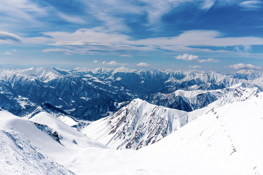 Gudauri Ski Resort Georgia, Snowy Winter Mountain Landscape winter