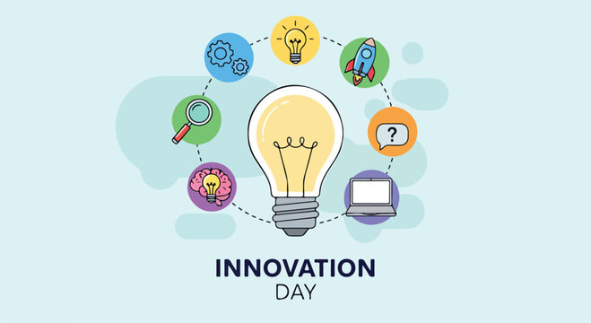 Graphic illustration of innovation concepts
