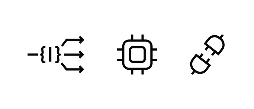MCP Server, MCP Agent, MCP Connector and Agent Skills Icon Set, AI Technology Vector Illustration Collection