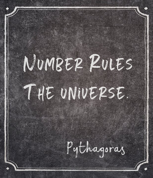Number rules Pythagoras
