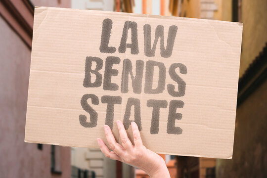 "Law bends state" Legal system serves government interests. LEGAL. SYSTEM. GOVERNMENT. INTEREST. SUBVERT.