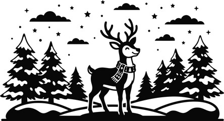 santa claus and reindeer © Israt