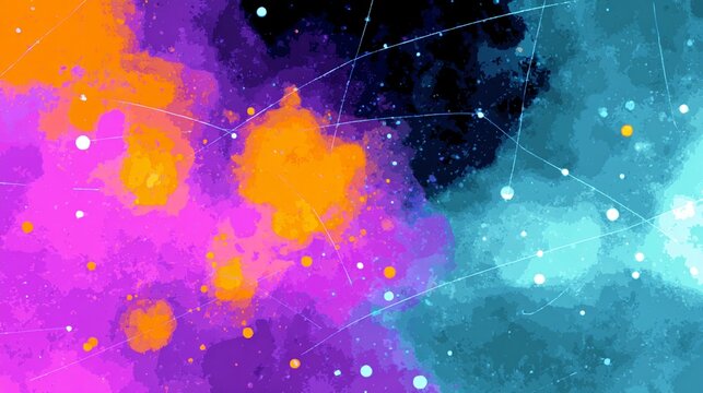 Thermal thermography magenta orange teal watercolor splatter dat