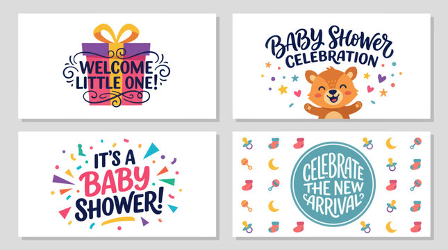 Baby shower celebration graphics