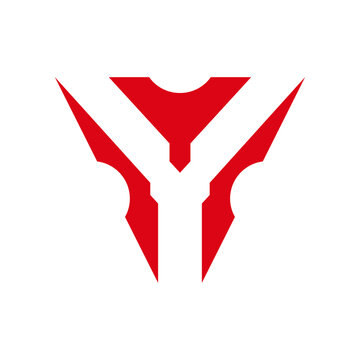 Titan red logo design icon vector template