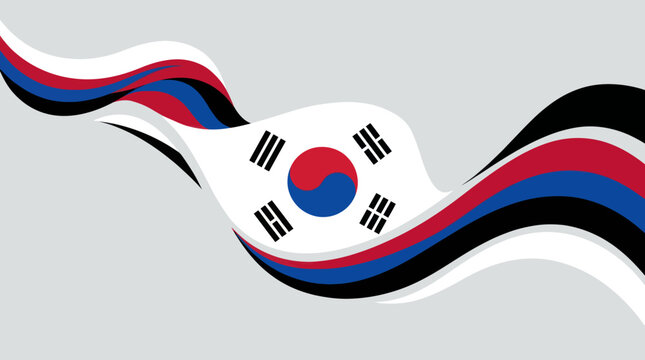 Abstract national flag waving design