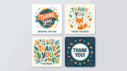 Collection of thank you greeting cards © Sastro