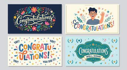 Celebratory congratulations greetings collection © Ultrasjarna