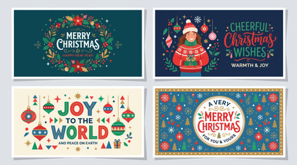 Festive holiday greetings collection © Zero