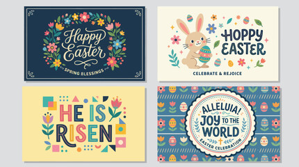 Easter greetings and spring blessings collection © yanto