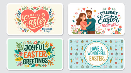 Easter greetings celebration set © yanto