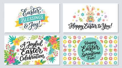 Easter holiday greeting cards collection © yanto