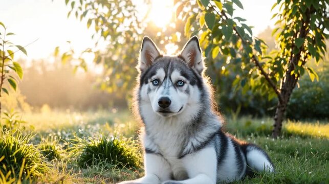 alaskan klee kai close up at morning light video