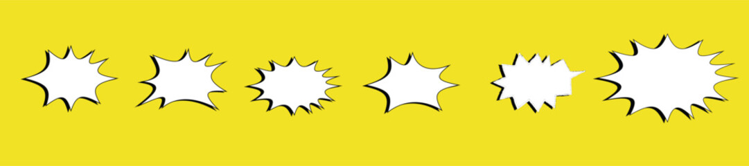 Comic speech bubble blast vector illustration element © Hand Drawn Icon