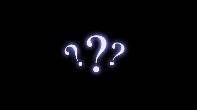 Enigmatic Question Mark Reveal Animation With Transparent Alpha Channel, Black And White Thin Line Icon, Smooth Pop-Up Effect, Hand Drawn Doodle Style, Educational Problem Solving Motion Graphic In 4K