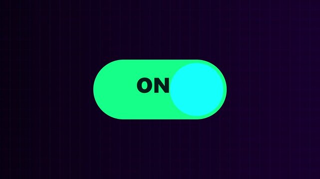 Digital toggle switch animation: on and off ui interaction for mobile apps and web interfaces