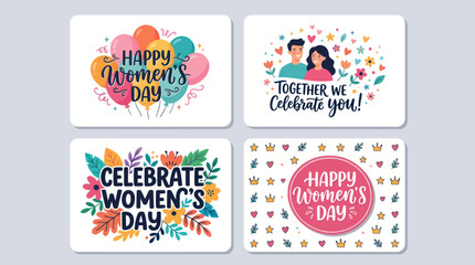 Celebration greetings for womens day © udin