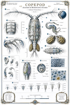 The Microscopic Atlas of Marine Zoology: Copepod (Calanus Finmarchicus) Anatomy & Studies