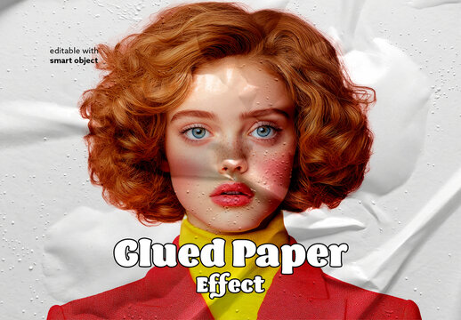 Glued Paper Photo Effect