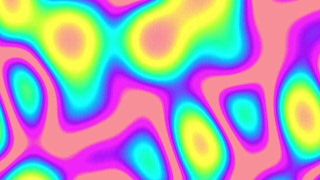 Psychedelic colorful liquid marble wave abstract background design seamless looping animation vibrant gradient multi color fluid dynamic flow video presentation