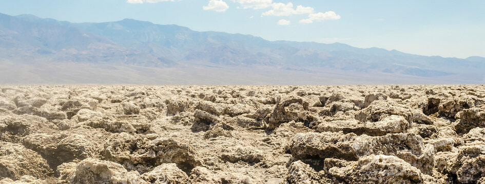 Devil's Golf Course, deserted view in Death Valley, USA