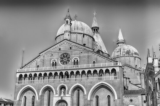 Facade of the Basilica of Saint Anthony in Padua, Italy
