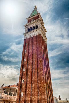 St Mark's Campanile, the most recognizable symbols of Venice, Italy