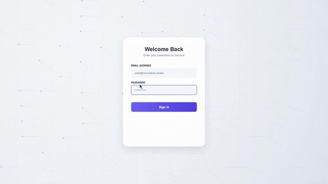 Login Form Animation: Typing Credentials and Clicking Sign In
