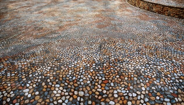 small terrazzo cobblestone floor cladding urban masonry facade background