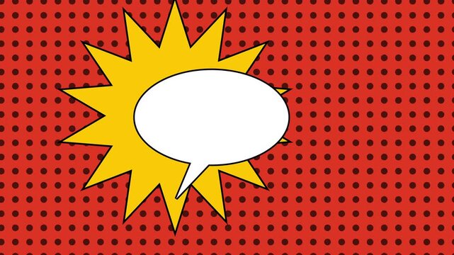 comic explosion speech bubble pop art motion graphic footage