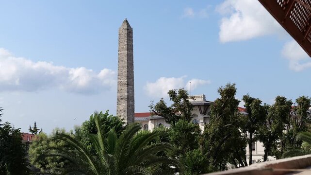 Walled obelisk of constantine in sultanahmet square